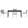 Set de Comedor de Jardín de 5 Piezas con Cojines Blanco Textilene y Acero | Foro24.es | Tu tienda online para hogar, jardín y más Foro24.es