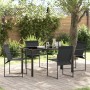 Juego de Comedor de Jardín de 5 Piezas Negro Textilene y Acero de , Sillas de jardín - Ref: Foro24-3379342, Precio: 224,27 €,...