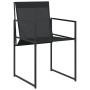 Juego de Comedor de Jardín de 5 Piezas Negro Textilene y Acero de , Sillas de jardín - Ref: Foro24-3379343, Precio: 235,70 €,...