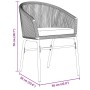 Conjunto de Jardín de 7 Piezas en Ratán Poliéster Gris de , Sillas de jardín - Ref: Foro24-3379363, Precio: 650,40 €, Descuen...