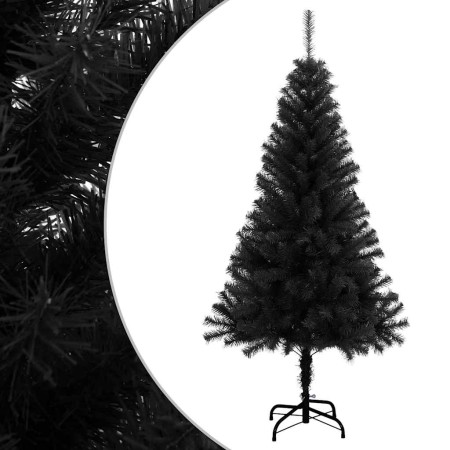 Árbol de Navidad artificial con soporte PVC negro 120 cm en Decoración Festiva y Estacional | Comprar online en Foru.es