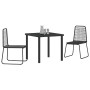 Juego de Comedor de Jardín de 3 Piezas Poliratán Negro de , Sillas de jardín - Ref: Foro24-3379387, Precio: 199,83 €, Descuen...