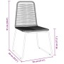 Juego de Comedor de Jardín de 3 Piezas Poliratán Negro de , Sillas de jardín - Ref: Foro24-3379387, Precio: 199,83 €, Descuen...