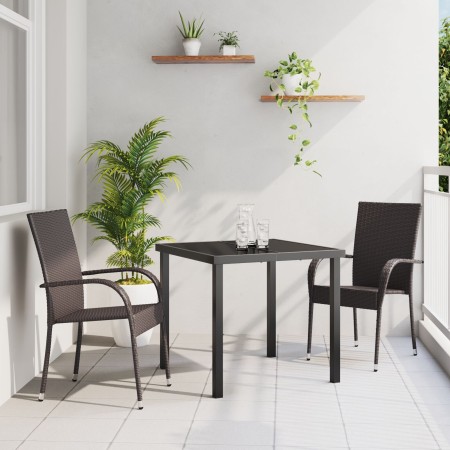 Conjunto de Comedor de Jardín de 5 Piezas Marrón Poliratán de , Sillas de jardín - Ref: Foro24-3379395, Precio: 276,91 €, Des...