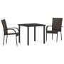 Conjunto de Comedor de Jardín de 5 Piezas Marrón Poliratán de , Sillas de jardín - Ref: Foro24-3379395, Precio: 276,91 €, Des...
