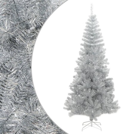 Árbol de Navidad artificial con soporte plateado PET 240 cm en Decoración Festiva y Estacional | Comprar online en Foru.es