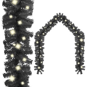 Guirnalda de Navidad con luces LED negro 5 m en Decoración Festiva y Estacional | Comprar online en Foru.es