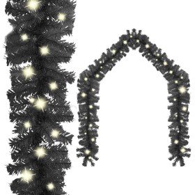 Guirnalda de Navidad con luces LED negro 10 m en Decoración Festiva y Estacional | Comprar online en Foru.es