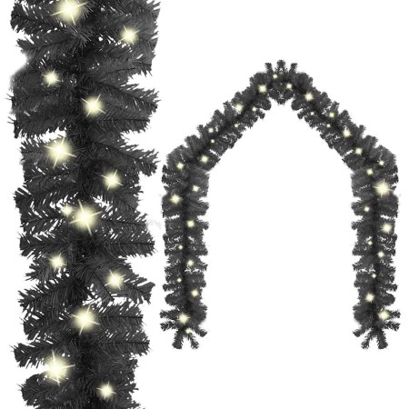 Guirnalda de Navidad con luces LED negro 10 m en Decoración Festiva y Estacional | Comprar online en Foru.es