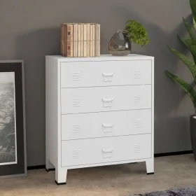 Cajoner industrial de metal blanca 78x40x93 cm by vidaXL, Drawers - Ref: Foro24-339616, Price: 208,33 €, Discount: %