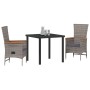Set de Comedor de Jardín de 7 Piezas con Cojines Poliratán Gris de , Sillas de jardín - Ref: Foro24-3379440, Precio: 1,00 €, ...
