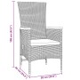 Set de Comedor de Jardín de 7 Piezas con Cojines Poliratán Gris de , Sillas de jardín - Ref: Foro24-3379440, Precio: 1,00 €, ...