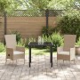 Set de Comedor de Jardín de 3 Piezas con Cojines Beige Ratán PE de , Sillas de jardín - Ref: Foro24-3379464, Precio: 315,33 €...