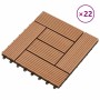 Baldosas de porche de WPC 30x30 cm 2 m² marrón 22 unidades en Materiales de construcción | Comprar online en Foru.es