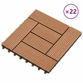 Baldosas de porche de WPC 30x30 cm 2 m² marrón 22 unidades en Materiales de construcción | Comprar online en Foru.es