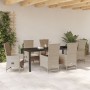 Juego de Comedor de Jardín de 7 Piezas con Cojines - Poliratán Beige de , Sillas de jardín - Ref: Foro24-3379469, Precio: 885...