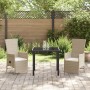 Juego de Comedor de Jardín de 3 Piezas con Cojines Beige de Poliratán de , Sillas de jardín - Ref: Foro24-3379471, Precio: 32...