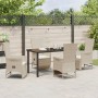 Set de Comedor de Jardín de 5 Piezas con Cojines Beige de Ratán Sintético de , Sillas de jardín - Ref: Foro24-3379473, Precio...