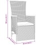 Juego de Comedor de Jardín de 5 Piezas con Cojines Beige de Ratán Poliéster de , Sillas de jardín - Ref: Foro24-3379474, Prec...