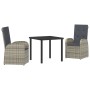 Set de Comedor de Jardín de 5 Piezas con Cojines Gris Ratán Poliéster de , Sillas de jardín - Ref: Foro24-3379486, Precio: 69...