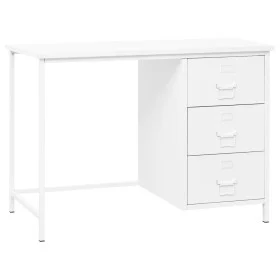Escritorio industrial con cajones acero blanco 105x52x75 cm de vidaXL, Escritorios - Ref: Foro24-339635, Precio: 125,30 €, De...