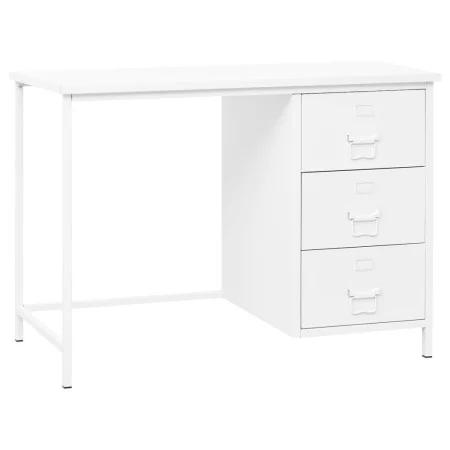 Escritorio industrial con cajones acero blanco 105x52x75 cm de vidaXL, Escritorios - Ref: Foro24-339635, Precio: 125,30 €, De...