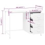 Escritorio industrial con cajones acero blanco 105x52x75 cm de vidaXL, Escritorios - Ref: Foro24-339635, Precio: 126,20 €, De...
