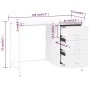 Escritorio industrial con cajones acero blanco 105x52x75 cm de vidaXL, Escritorios - Ref: Foro24-339635, Precio: 125,30 €, De...
