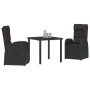 Juego de comedor de jardín de 5 piezas con cojines poliratán negro de , Sillas de jardín - Ref: Foro24-3379522, Precio: 708,6...