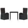Juego de comedor de jardín de 5 piezas con cojines poliratán negro de , Sillas de jardín - Ref: Foro24-3379522, Precio: 708,6...