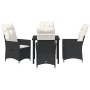 Conjunto de Comedor de Jardín de 5 Piezas con Cojines - Poliratán Negro de , Sillas de jardín - Ref: Foro24-3379535, Precio: ...