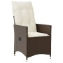 Set de Comedor de Jardín de 5 Piezas con Cojines Marrón Rattan Poliéster de , Sillas de jardín - Ref: Foro24-3379543, Precio:...