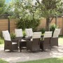 Juego de Comedor de Jardín de 7 Piezas con Cojines Marrón de Poliratán de , Sillas de jardín - Ref: Foro24-3379546, Precio: 8...