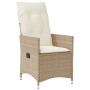 Conjunto de Comedor de Jardín de 7 Piezas con Cojines, Poliratán Beige de , Sillas de jardín - Ref: Foro24-3379559, Precio: 7...