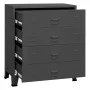 Cajonera industrial de metal gris antracita 78x40x93 cm de vidaXL, Cajoneras - Ref: Foro24-339617, Precio: 202,06 €, Descuent...