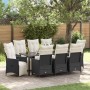 Juego de comedor de jardín de 9 piezas con cojines de polirratán negro de , Sillas de jardín - Ref: Foro24-3379568, Precio: 1...