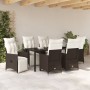 Set de 4 Marrón Poliratán Sofá Individual Reposapiés Ajustables | Foro24.es | Tu tienda online para hogar, jardín y más Foro24.es