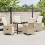 Set de Comedor de Jardín de 5 Piezas con Cojines Beige Poliratán de , Sillas de jardín - Ref: Foro24-3379585, Precio: 652,44 ...