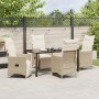 Juego de Comedor de Jardín de 5 Piezas con Cojines Beige Poliratán de , Sillas de jardín - Ref: Foro24-3379586, Precio: 655,0...