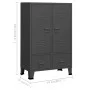 Armario industrial acero gris antracita 67x35x107 cm de vidaXL, Armarios roperos - Ref: Foro24-339612, Precio: 173,03 €, Desc...