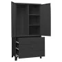 Armario industrial de metal negro 90x50x180 cm de vidaXL, Armarios roperos - Ref: Foro24-339613, Precio: 472,13 €, Descuento: %
