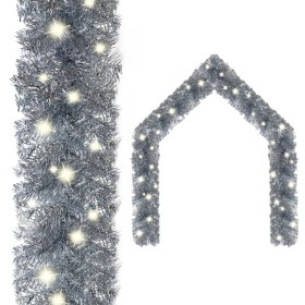 Guirnalda de Navidad con luces LED plateado 20 m en Decoración Festiva y Estacional | Comprar online en Foru.es
