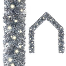 Guirnalda de Navidad con luces LED plateado 20 m en Decoración Festiva y Estacional | Comprar online en Foru.es