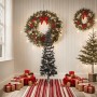 Árbol de Navidad delgado negro 150 cm en Decoración Festiva y Estacional | Comprar online en Foru.es