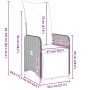 Set de Comedor de Jardín de 5 Piezas con Cojines Negros de , Sillas de jardín - Ref: Foro24-3379663, Precio: 616,87 €, Descue...