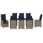 Juego de Comedor de Jardín de 9 Piezas con Cojines Negro Poliratán de , Sillas de jardín - Ref: Foro24-3379666, Precio: 1,00 ...