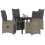 Set de Comedor de Jardín de 5 Piezas con Cojines Beige Poliratán de , Sillas de jardín - Ref: Foro24-3379682, Precio: 647,35 ...