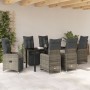 Set de Comedor de Jardín de 7 Piezas con Cojines Beige Poliratán de , Sillas de jardín - Ref: Foro24-3379685, Precio: 957,64 ...