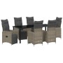 Conjunto de comedor de jardín de 7 piezas con cojines beige de poliratán. de , Sillas de jardín - Ref: Foro24-3379686, Precio...
