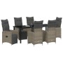 Conjunto de comedor de jardín de 7 piezas con cojines beige de poliratán. de , Sillas de jardín - Ref: Foro24-3379686, Precio...